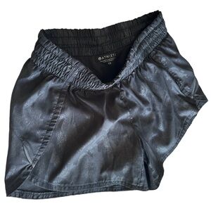 Athleta Women’s Black Patterned Lined Shorts